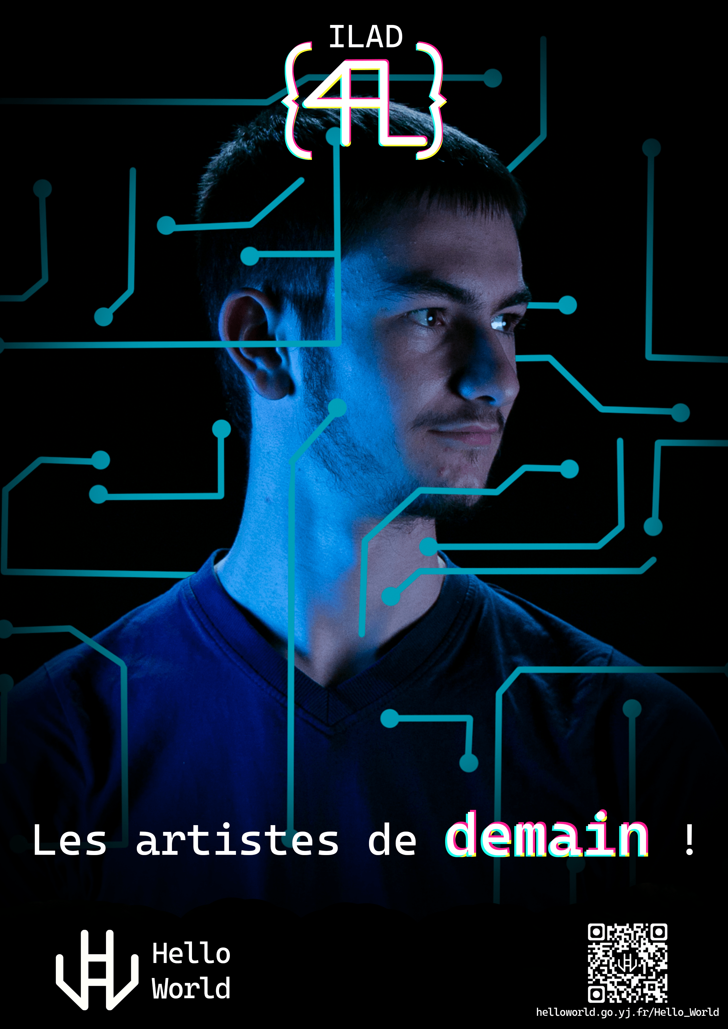 affiche pour ILAD42 faite par Quentin Regnier